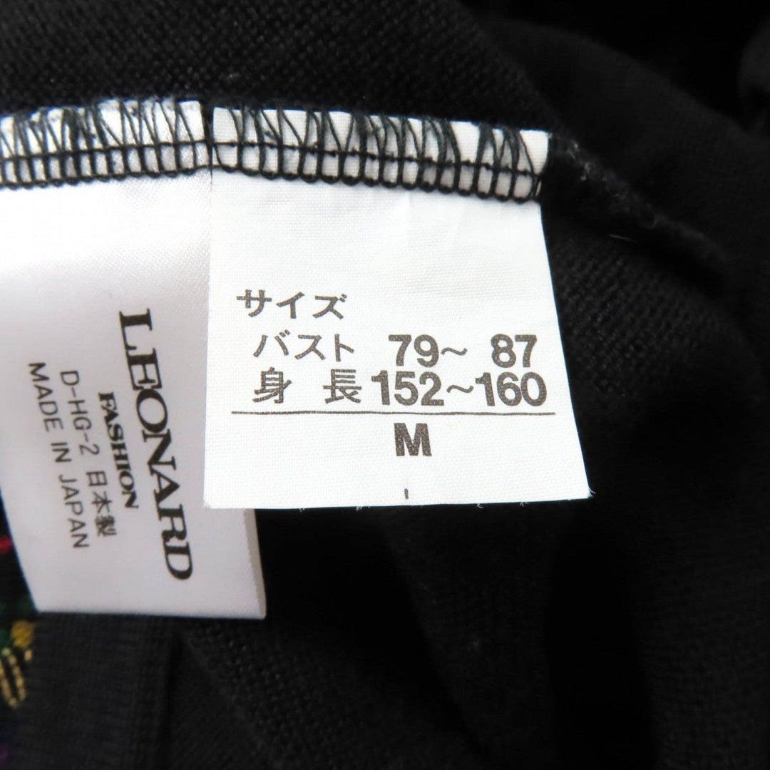 LEONARD FASHION knit Main: 100% wool black Women M Used Authentic