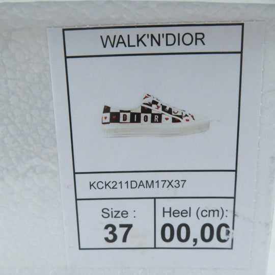 Christian Dior sneakers Main: Canvas, Part: Leather White black red WALK'N'DIOR Women 37 Used Authentic