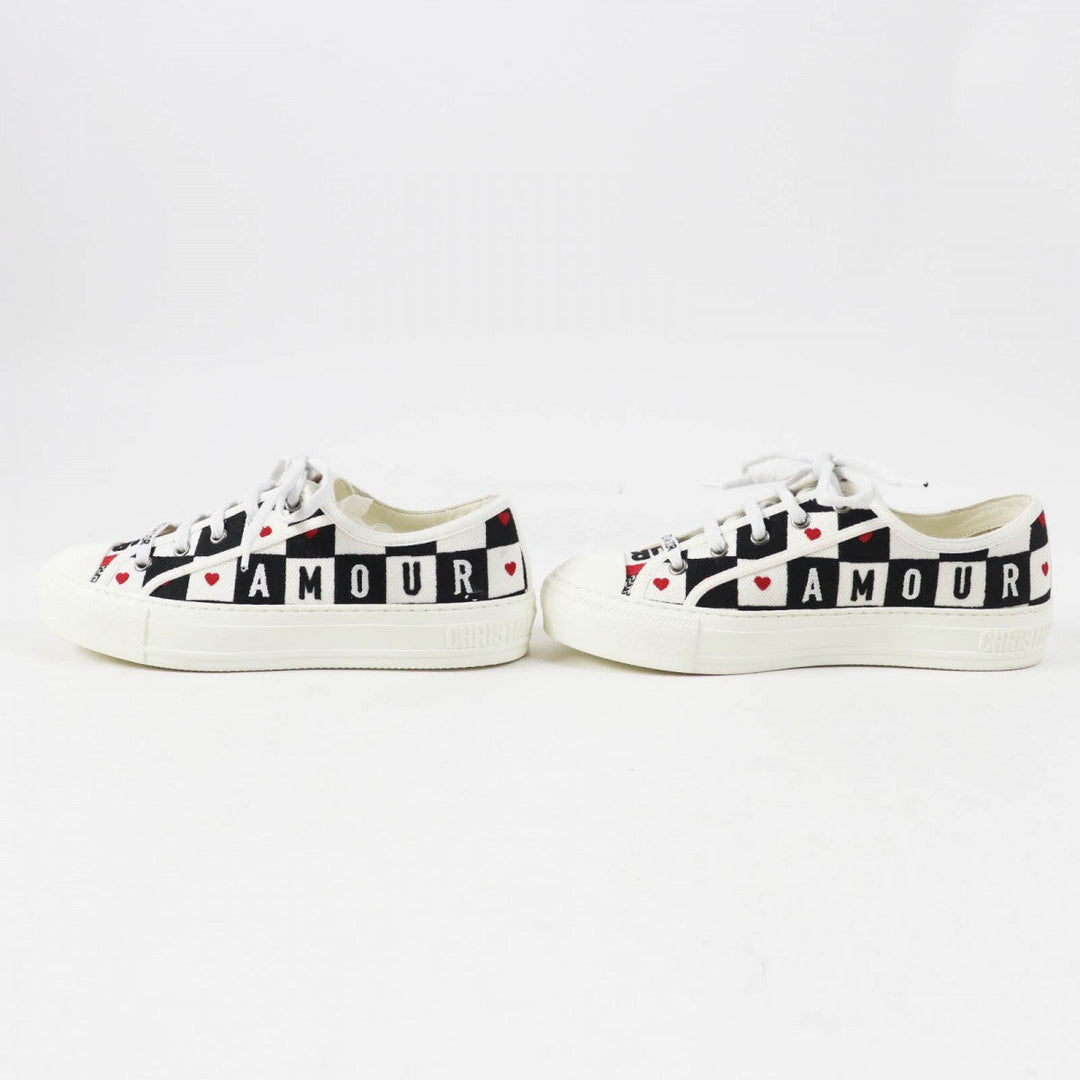Christian Dior sneakers Main: Canvas, Part: Leather White black red WALK'N'DIOR Women 37 Used Authentic