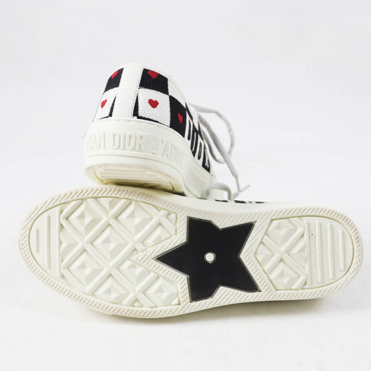 Christian Dior sneakers Main: Canvas, Part: Leather White black red WALK'N'DIOR Women 37 Used Authentic