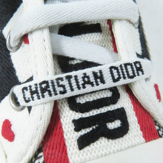 Christian Dior sneakers Main: Canvas, Part: Leather White black red WALK'N'DIOR Women 37 Used Authentic