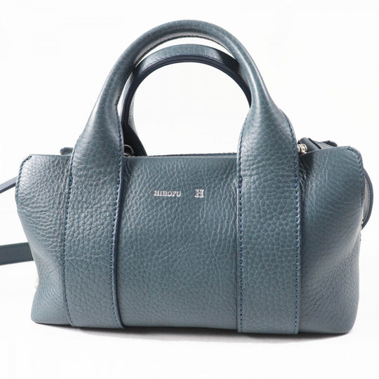 HIROFU Shoulder Bag 15906L Main: Leather blue Rampo S Women Used Authentic