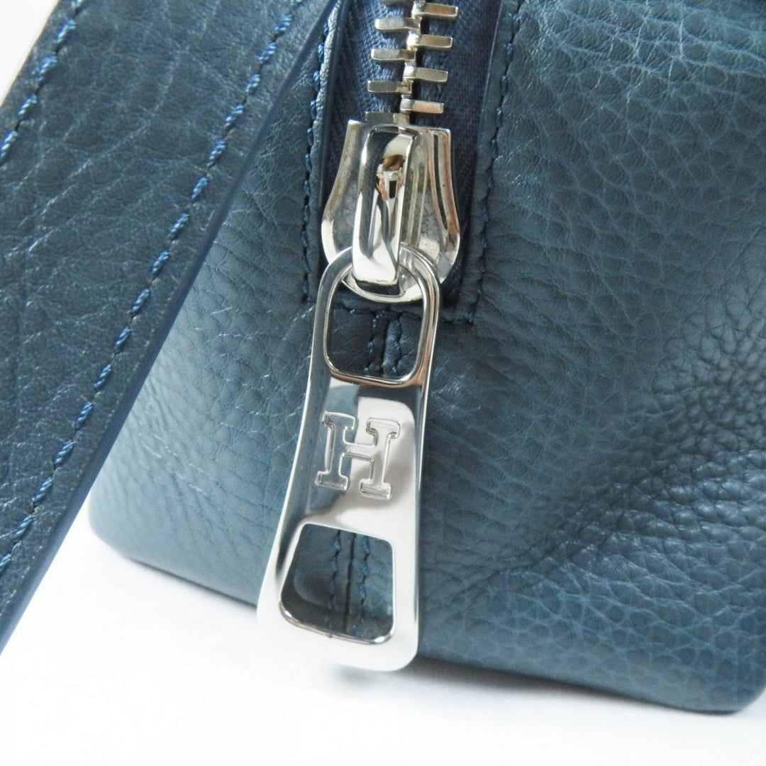 HIROFU Shoulder Bag 15906L Main: Leather blue Rampo S Women Used Authentic