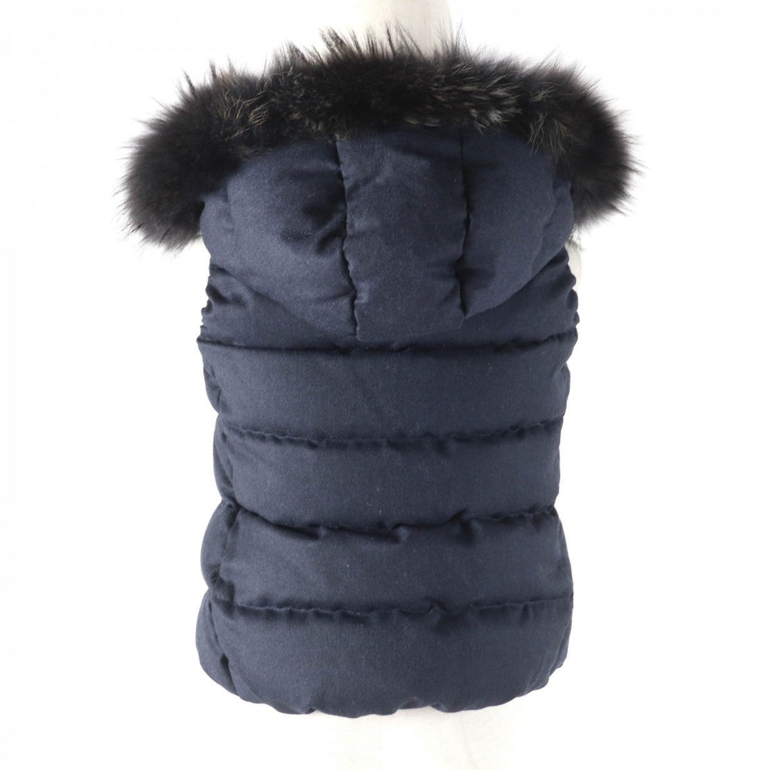 TATRAS Down vest LTA18A4572 Outer: 100% wool, Filling: 90% down, Filling: 10% feather, Lining: 90% nylon, Lining: 10% polyurethane Navy LUSERA Women 1 Used Authentic