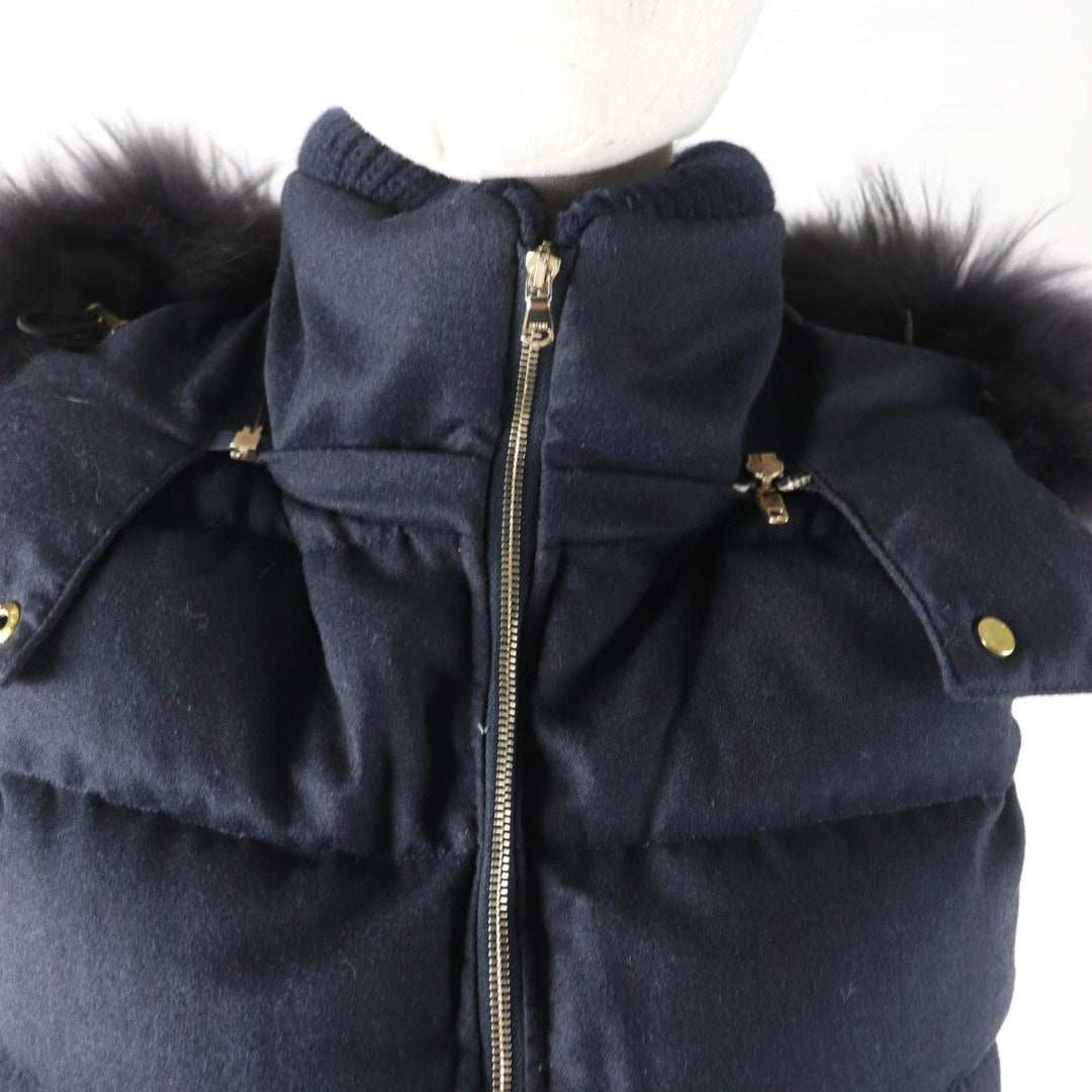 TATRAS Down vest LTA18A4572 Outer: 100% wool, Filling: 90% down, Filling: 10% feather, Lining: 90% nylon, Lining: 10% polyurethane Navy LUSERA Women 1 Used Authentic