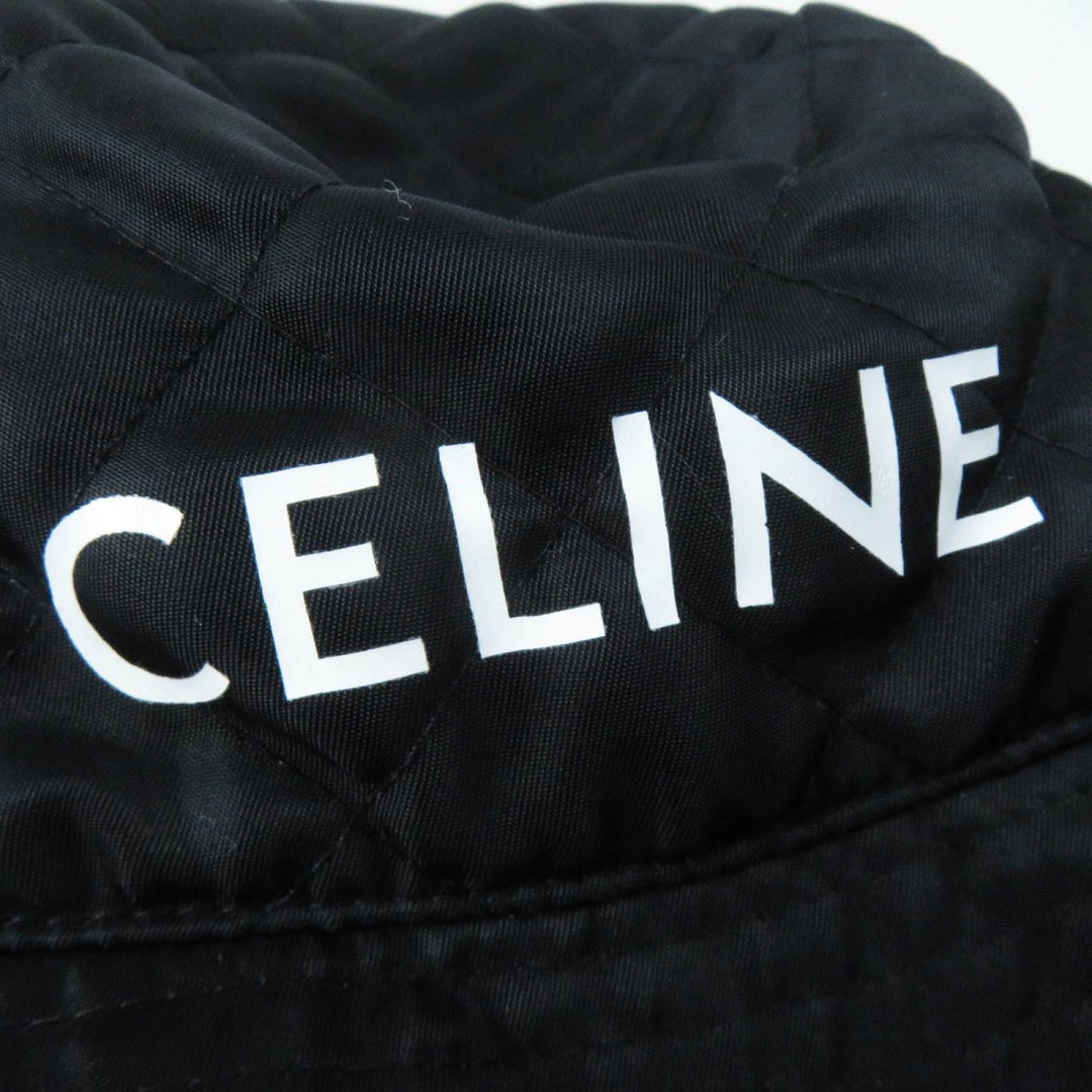CELINE hat 2AUB0930C Outer: 100% nylon, Lining: 100% nylon, Filling: 100% polyester Black White bayedith liman mens M Used Authentic
