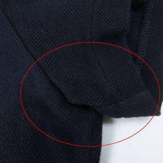THOM BROWNE Short sleeve polo shirt MJP042A Main: 100% cotton Dark navy Women Used Authentic