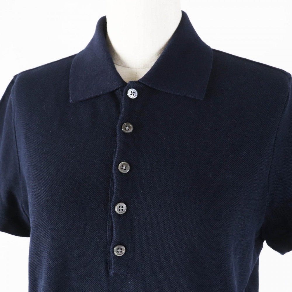 THOM BROWNE Short sleeve polo shirt MJP042A Main: 100% cotton Dark navy Women Used Authentic