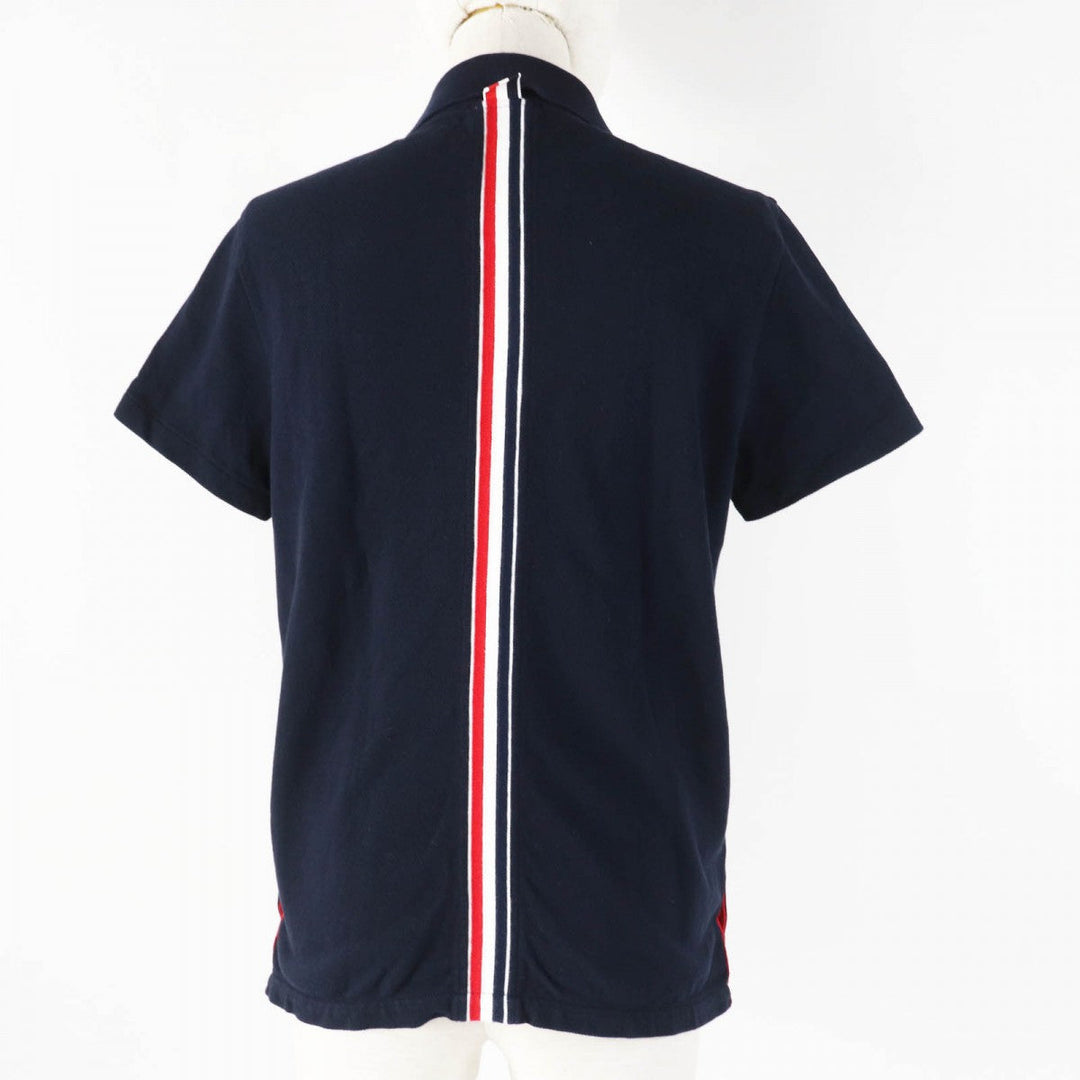 THOM BROWNE Short sleeve polo shirt MJP042A Main: 100% cotton Dark navy Women Used Authentic