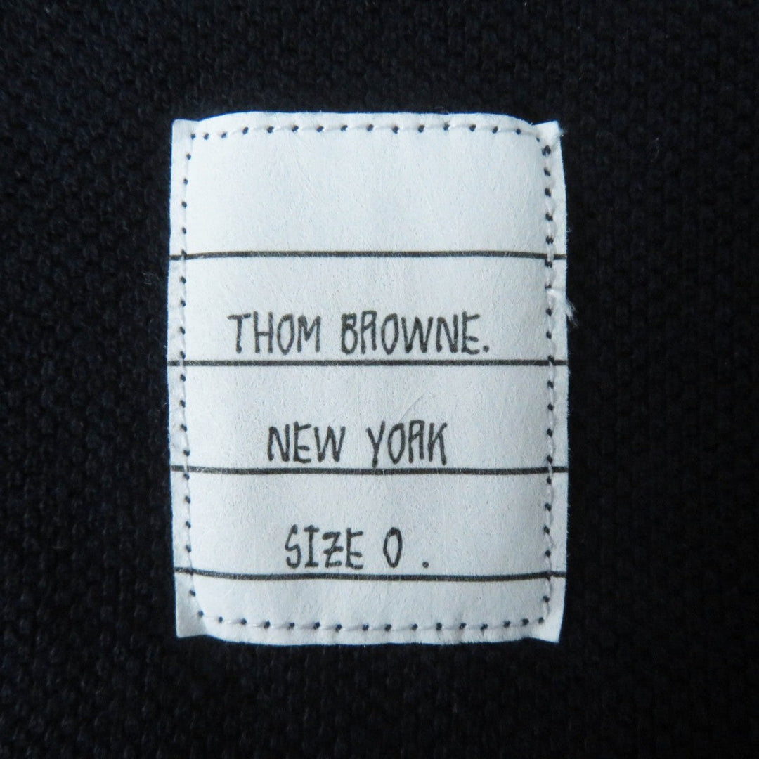 THOM BROWNE Short sleeve polo shirt MJP042A Main: 100% cotton Dark navy Women Used Authentic