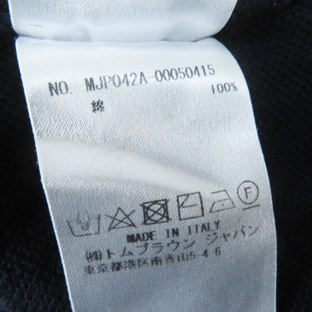 THOM BROWNE Short sleeve polo shirt MJP042A Main: 100% cotton Dark navy Women Used Authentic
