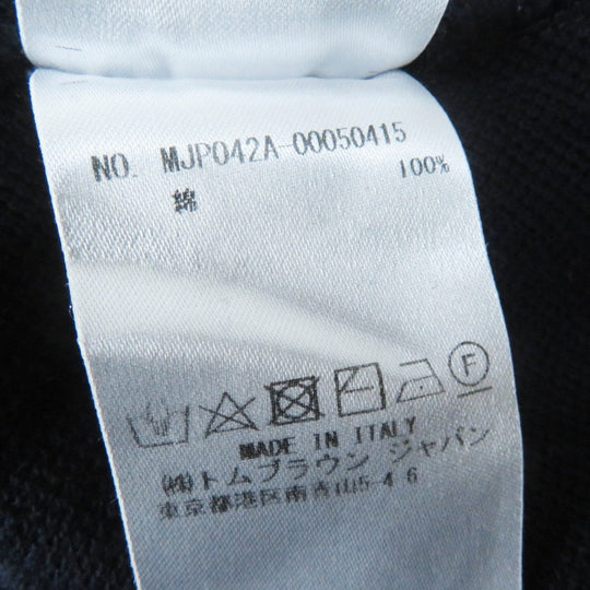 THOM BROWNE Short sleeve polo shirt MJP042A Main: 100% cotton Dark navy Women Used Authentic
