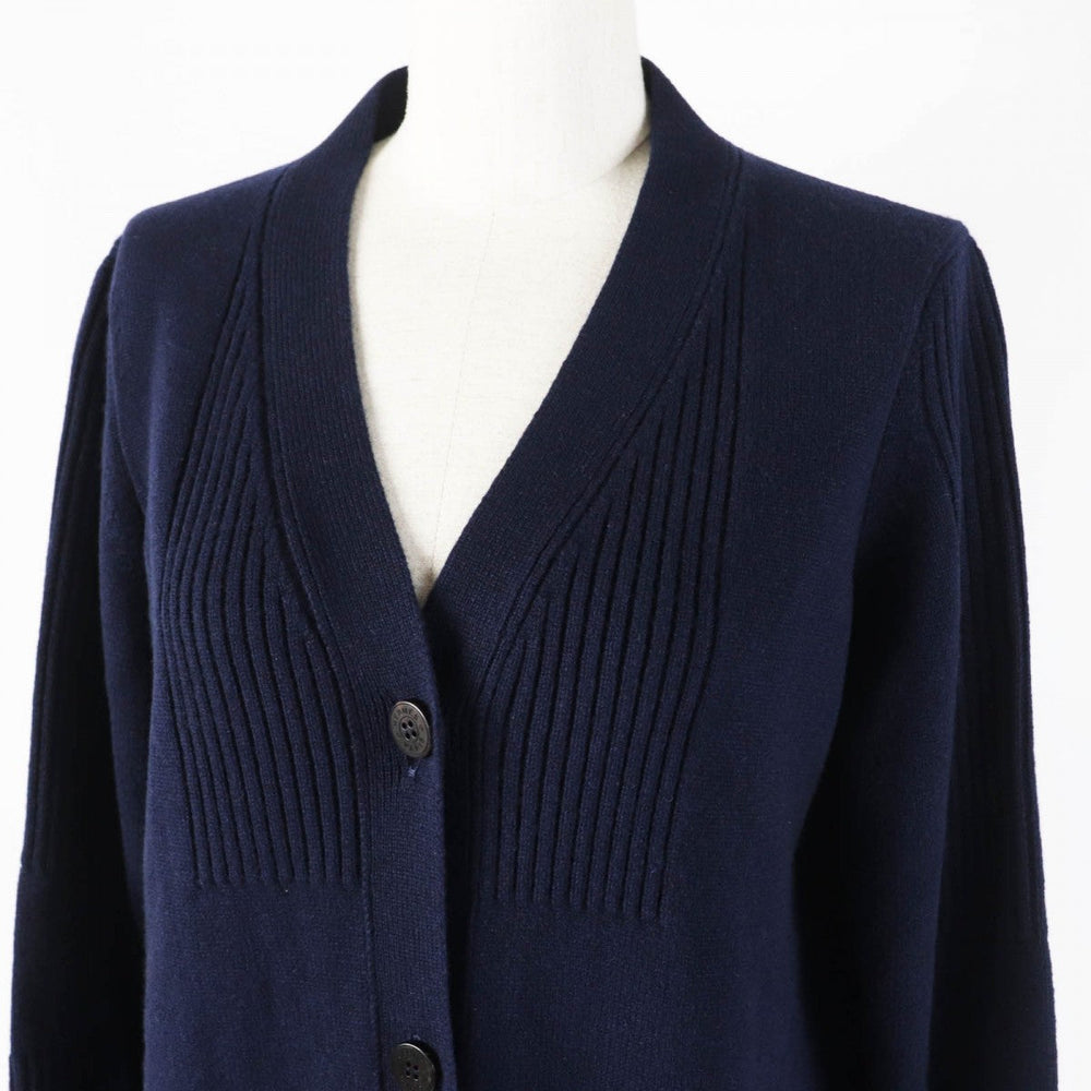HERMES cardigan Main: 100% cashmere Dark navy Women 38 Used Authentic