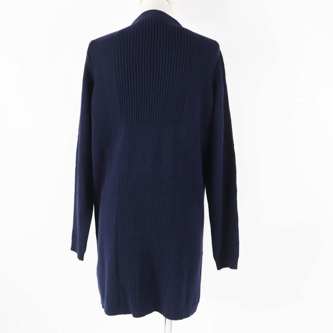 HERMES cardigan Main: 100% cashmere Dark navy Women 38 Used Authentic
