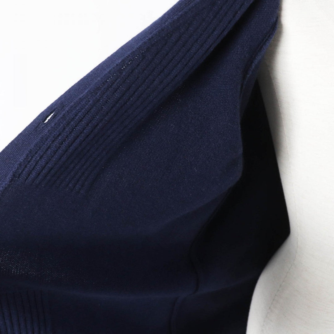HERMES cardigan Main: 100% cashmere Dark navy Women 38 Used Authentic