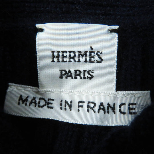 HERMES cardigan Main: 100% cashmere Dark navy Women 38 Used Authentic