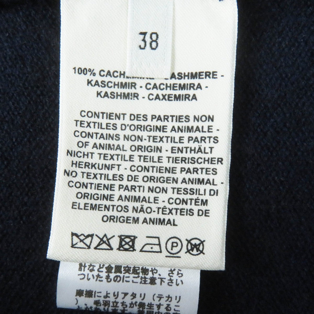 HERMES cardigan Main: 100% cashmere Dark navy Women 38 Used Authentic