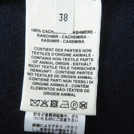 HERMES cardigan Main: 100% cashmere Dark navy Women 38 Used Authentic