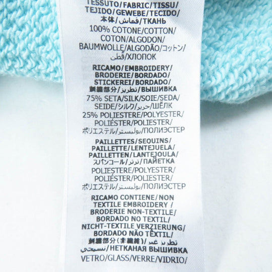 GUCCI sweat 617964 Main: 100% cotton, part: 75% silk, part: 25% polyester, part: sequins, part: glass light blue multi Women S Used Authentic