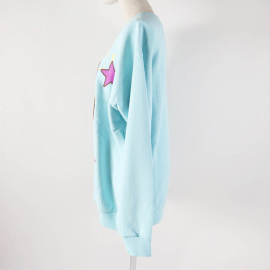 GUCCI sweat 617964 Main: 100% cotton, part: 75% silk, part: 25% polyester, part: sequins, part: glass light blue multi Women S Used Authentic