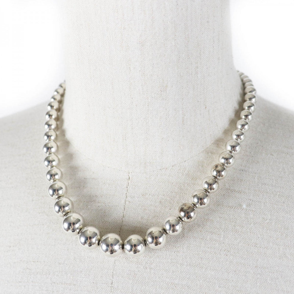 TIFFANY&Co. Necklace AG925 Silver Graduated Hardware Ball Necklace
