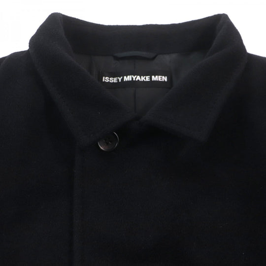 ISSEY MIYAKE MEN Chester coat ME33FA119 Outer: 62% Angora, Outer: 38% Wool, Lining: 100% Cupra black mens 2 Used Authentic