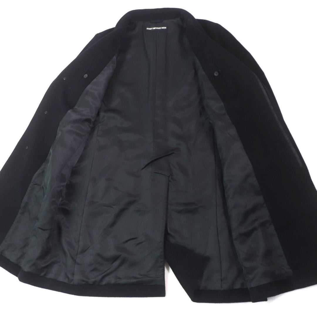 ISSEY MIYAKE MEN Chester coat ME33FA119 Outer: 62% Angora, Outer: 38% Wool, Lining: 100% Cupra black mens 2 Used Authentic