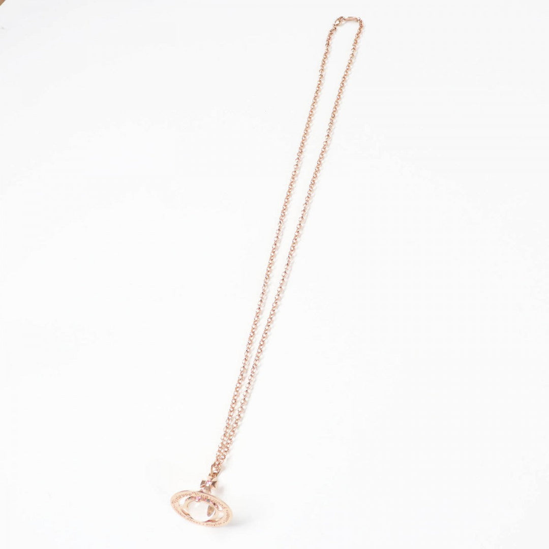 Vivienne Westwood Necklace Gold Plated Pink gold Orb Necklace