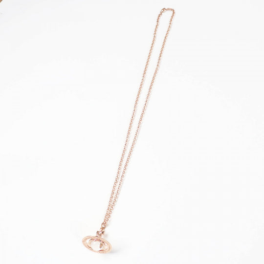 Vivienne Westwood Necklace Gold Plated Pink gold Orb Necklace