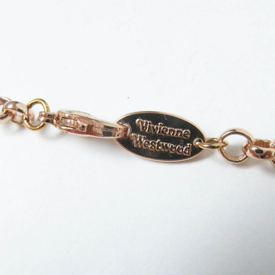 Vivienne Westwood Necklace Gold Plated Pink gold Orb Necklace