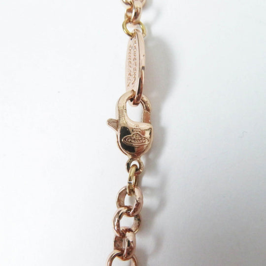Vivienne Westwood Necklace Gold Plated Pink gold Orb Necklace