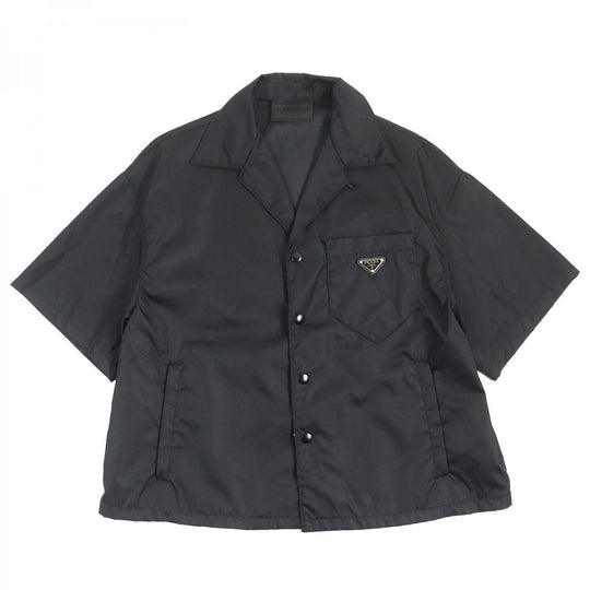 PRADA Short sleeve shirt SC449 Main: 100% recycled polyamide black mens L Used Authentic