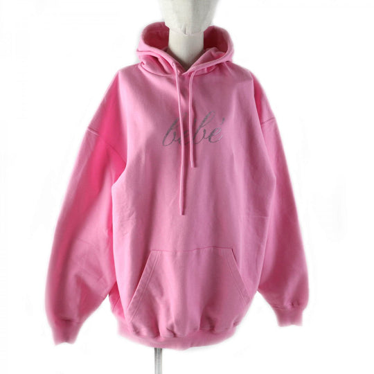 BALENCIAGA Hoodie 578135 Main: 100% cotton pink Women L Used Authentic