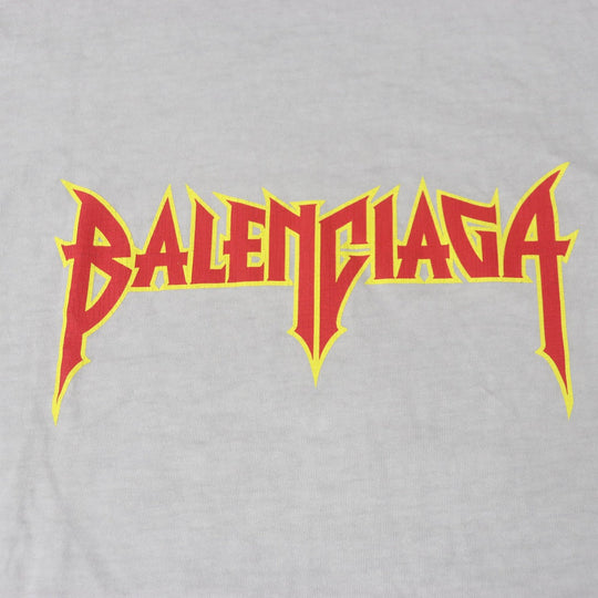 BALENCIAGA Short sleeve T-shirt 694576 Main: 100% cotton, part: 97% cotton, part: 3% polyurethane gray mens 2 Used Authentic