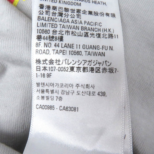 BALENCIAGA Short sleeve T-shirt 694576 Main: 100% cotton, part: 97% cotton, part: 3% polyurethane gray mens 2 Used Authentic