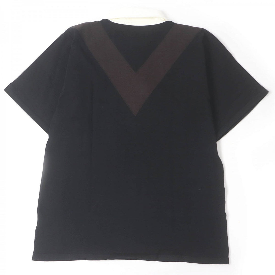 BOTTEGAVENETA Short sleeve polo shirt 648838 Main: 100% cotton black mens XL Used Authentic