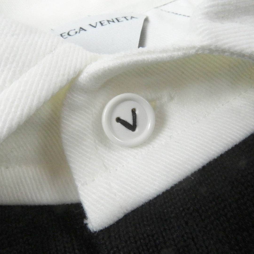 BOTTEGAVENETA Short sleeve polo shirt 648838 Main: 100% cotton black mens XL Used Authentic