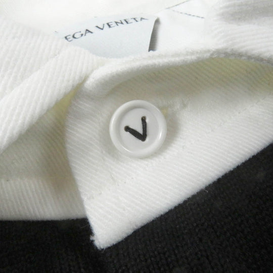 BOTTEGAVENETA Short sleeve polo shirt 648838 Main: 100% cotton black mens XL Used Authentic