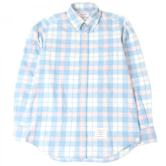 THOM BROWNE Long sleeve shirt MWL272A Main: 100% cotton Blue pink mens 2 Used Authentic