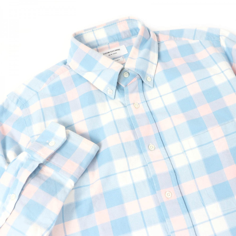 THOM BROWNE Long sleeve shirt MWL272A Main: 100% cotton Blue pink mens 2 Used Authentic