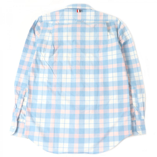 THOM BROWNE Long sleeve shirt MWL272A Main: 100% cotton Blue pink mens 2 Used Authentic