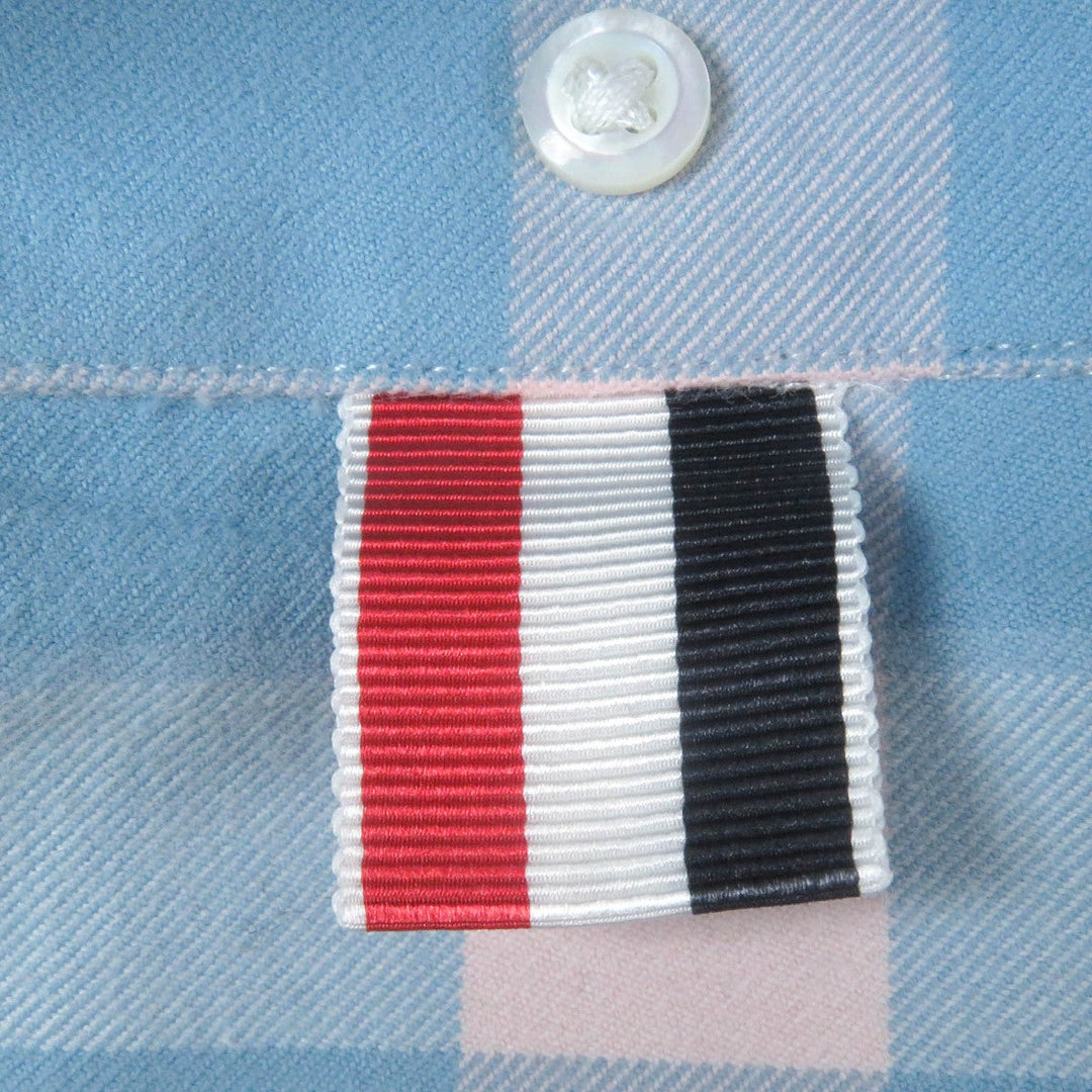 THOM BROWNE Long sleeve shirt MWL272A Main: 100% cotton Blue pink mens 2 Used Authentic