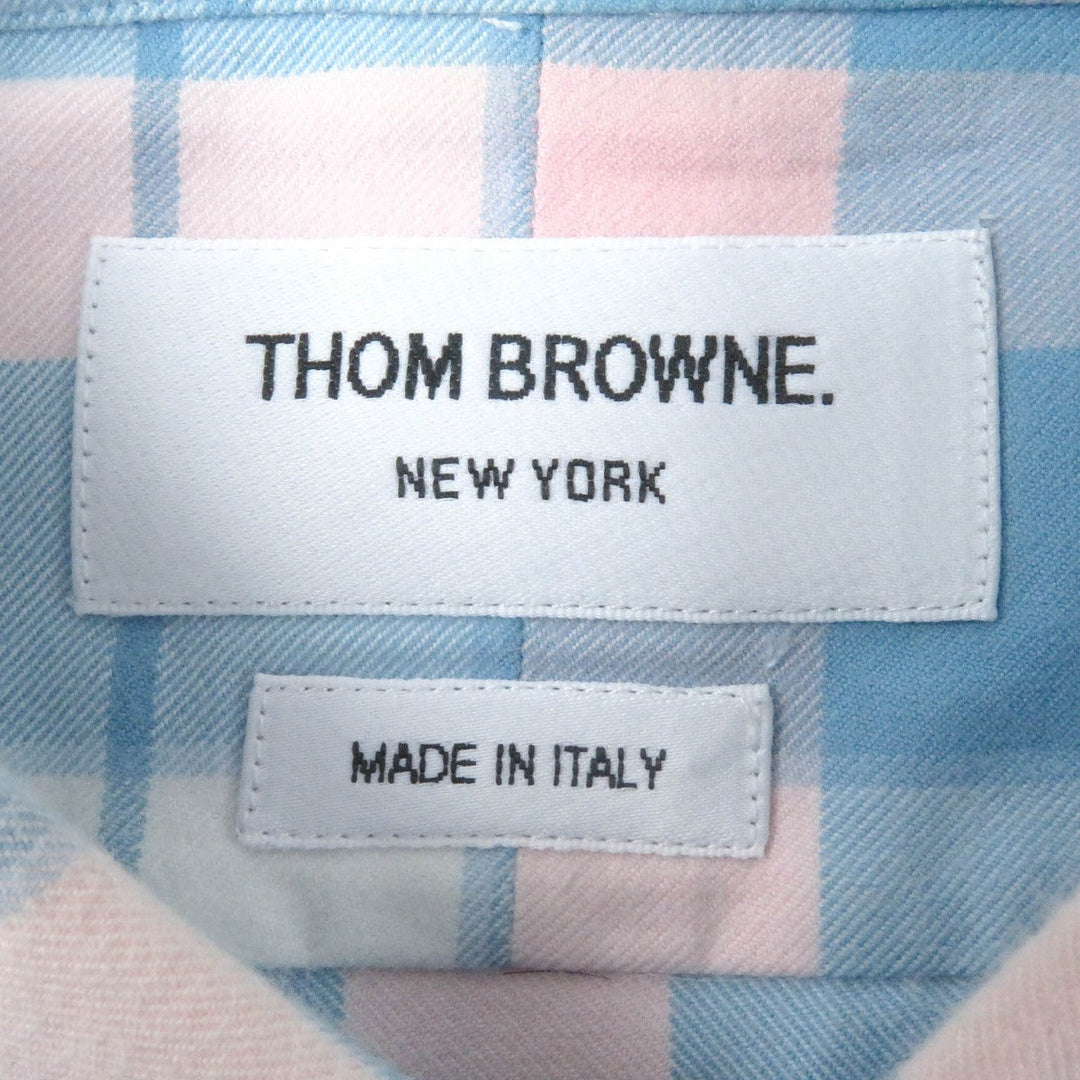 THOM BROWNE Long sleeve shirt MWL272A Main: 100% cotton Blue pink mens 2 Used Authentic