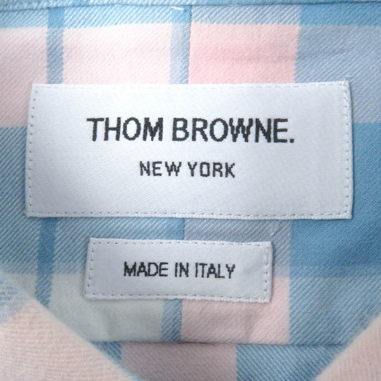 THOM BROWNE Long sleeve shirt MWL272A Main: 100% cotton Blue pink mens 2 Used Authentic