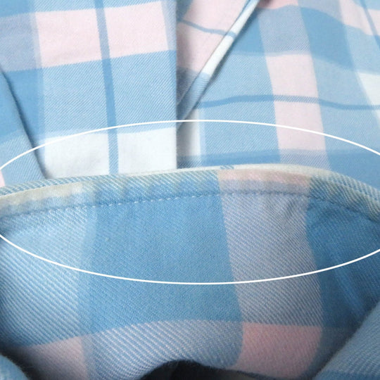 THOM BROWNE Long sleeve shirt MWL272A Main: 100% cotton Blue pink mens 2 Used Authentic