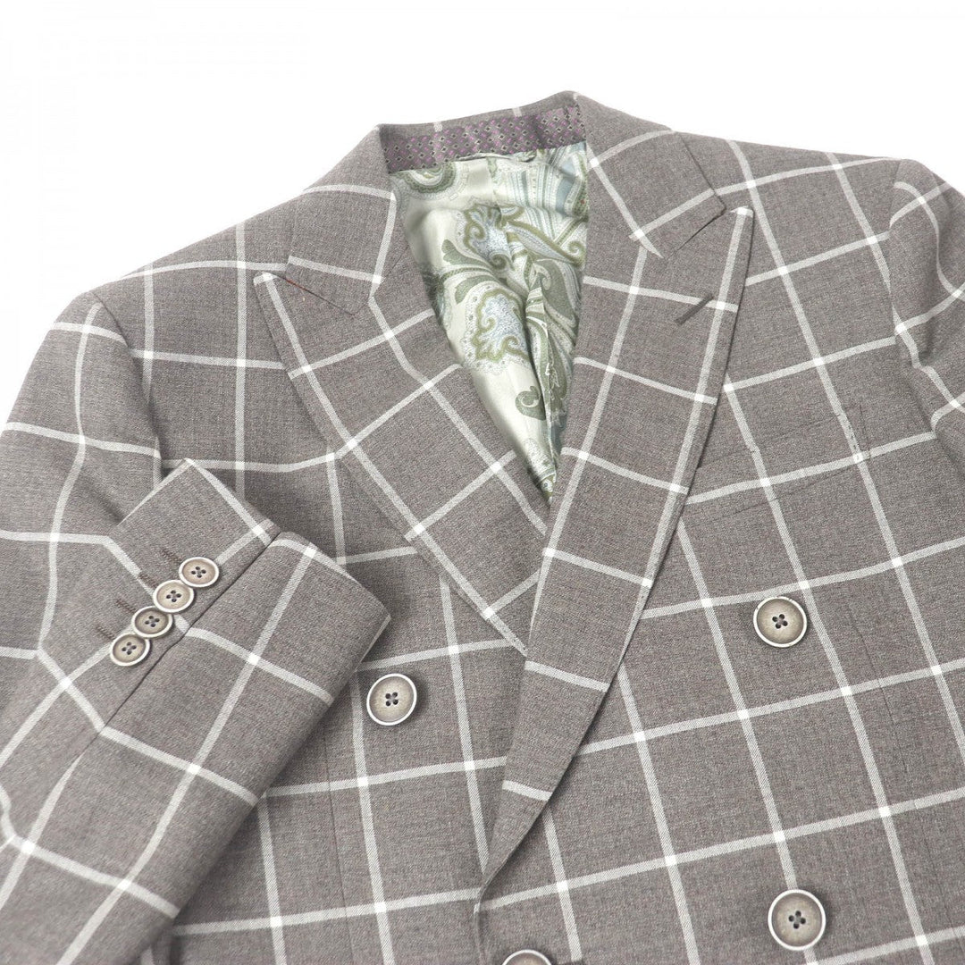 ETRO suit Outer: 100% wool, Lining: 100% silk, Sleeve lining: 60% acetate, Sleeve lining: 40% rayon Brown type mens 46 Used Authentic