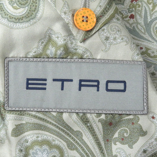 ETRO suit Outer: 100% wool, Lining: 100% silk, Sleeve lining: 60% acetate, Sleeve lining: 40% rayon Brown type mens 46 Used Authentic