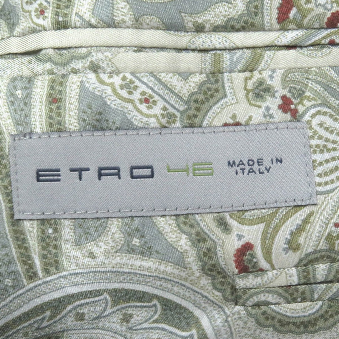 ETRO suit Outer: 100% wool, Lining: 100% silk, Sleeve lining: 60% acetate, Sleeve lining: 40% rayon Brown type mens 46 Used Authentic