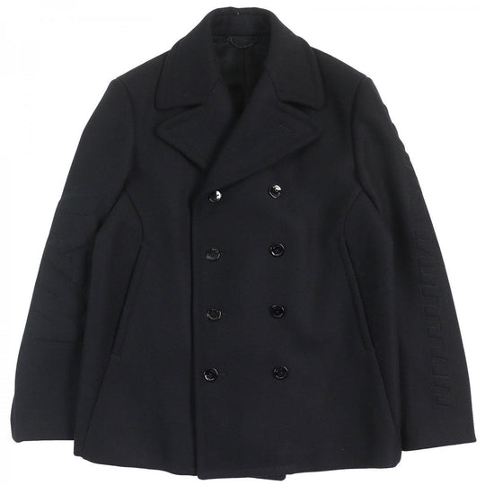 LOUIS VUITTON pea coat 1A8WQL Outer: 80% wool, Outer: 20% nylon, Lining: 31% acetate, Lining: 28% rayon, Lining: 26% cupra black mens 50 Used Authentic