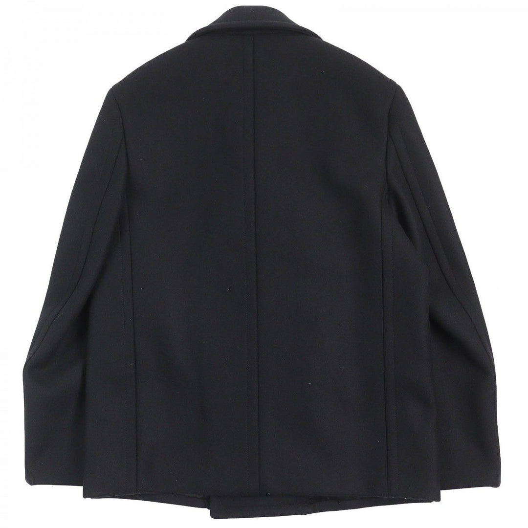 LOUIS VUITTON pea coat 1A8WQL Outer: 80% wool, Outer: 20% nylon, Lining: 31% acetate, Lining: 28% rayon, Lining: 26% cupra black mens 50 Used Authentic